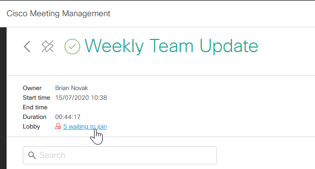 Lobby participant link